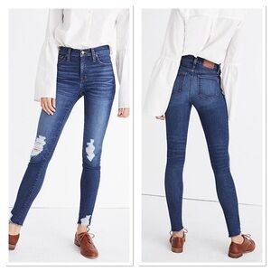 9" High-Rise Skinny Jeans: Destructed Edition
